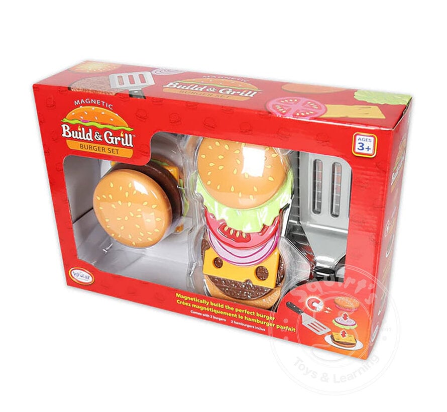 Magnetic Build & Grill Hamburger Set