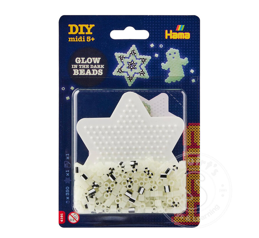 Hama - Small Bead kit Blister Pack - Glow Star & Ghost
