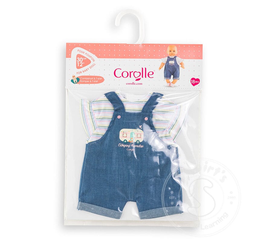 Corolle Mon Premier Bebe Little Explorer - T-shirt & Romper Outfit - 12”