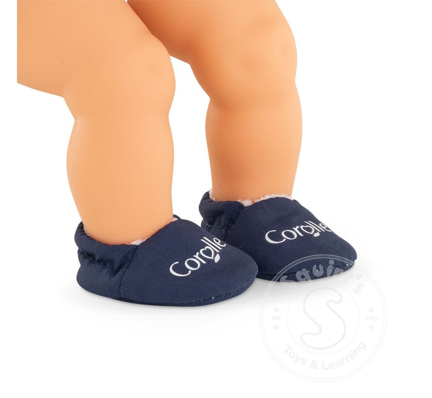 Corolle Slippers - Navy Blue 12" Doll accessories
