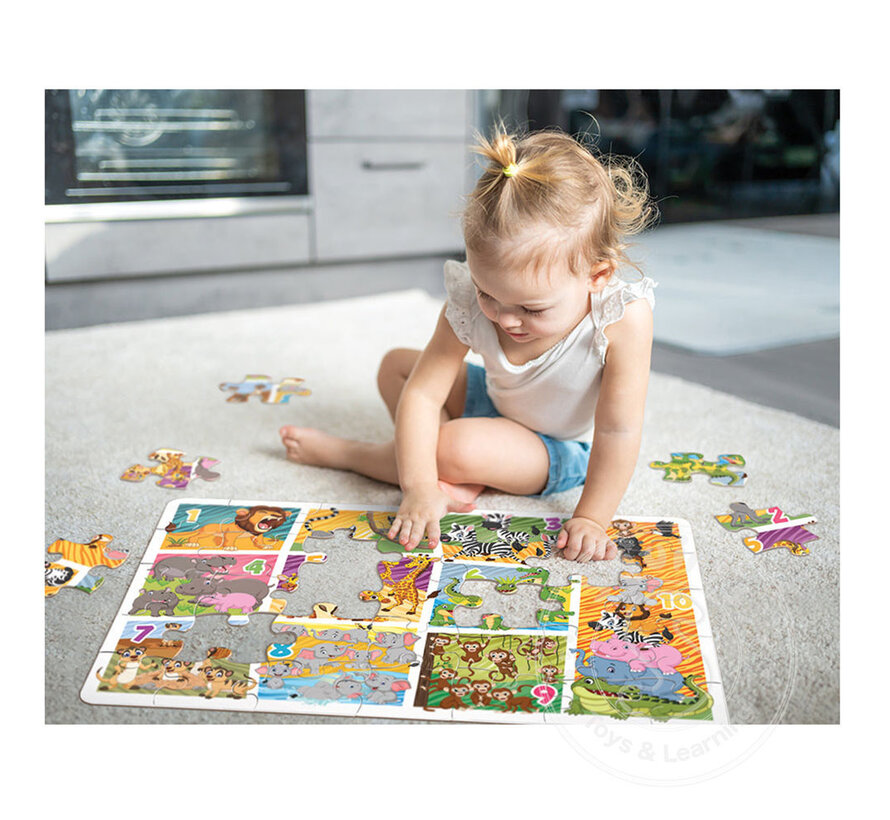 Cobble Hill Animal Count Floor Puzzle 35pcs