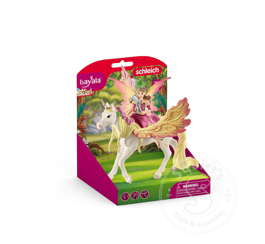 Schleich Fairy Feya with pegasus unicorn - Retired