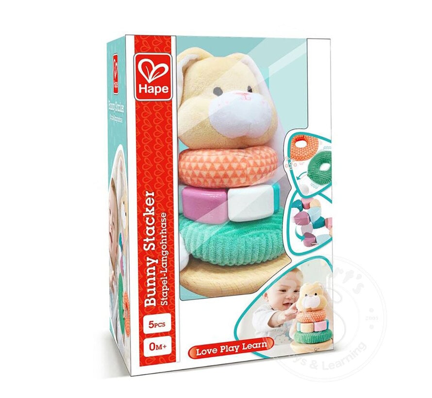 FINAL SALE Hape Bunny Stacker - Damaged Box