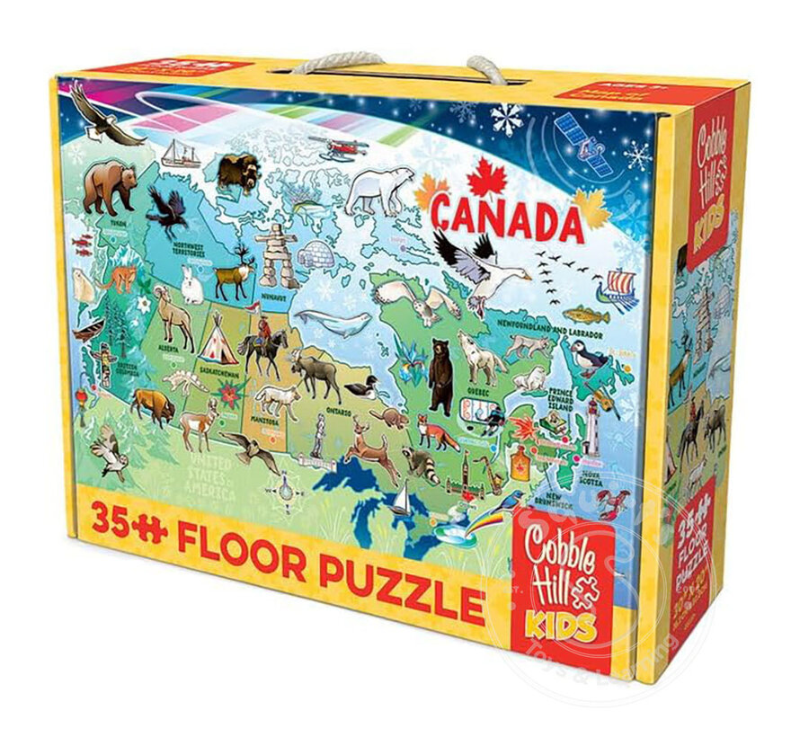Cobble Hill Map of Canada Floor Puzzle 35pcs