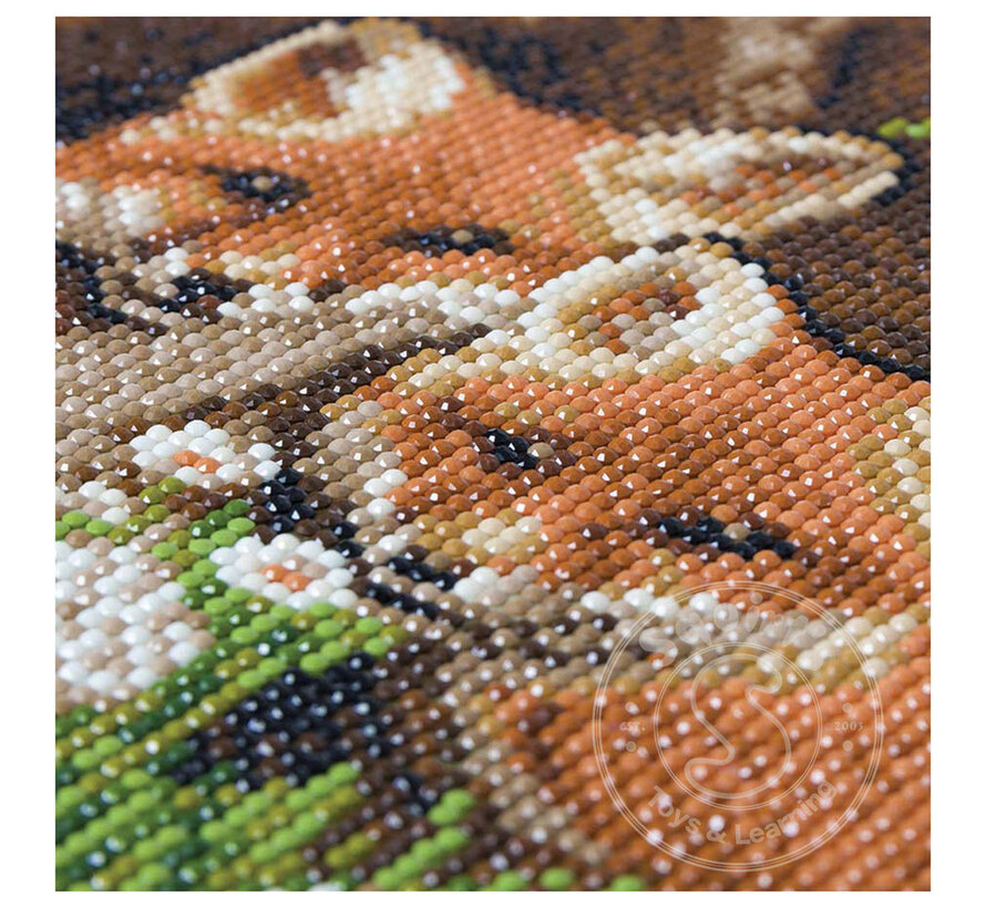 D.I.Y. Crystal Art Kit Medium: Fox Cubs