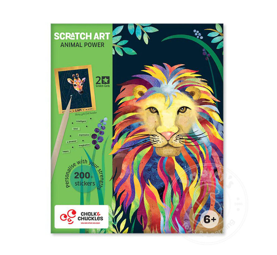 Chalk & Chuckles Scratch Art - Animal Power