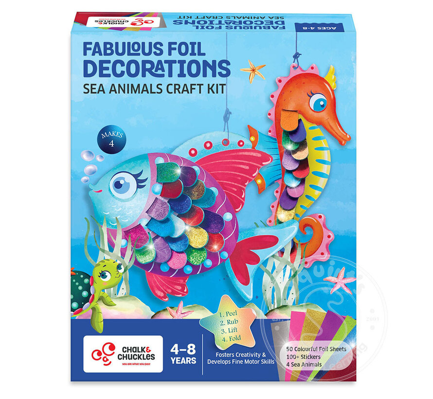 Chalk & Chuckles Foil Decorations - Sea Animals Kit