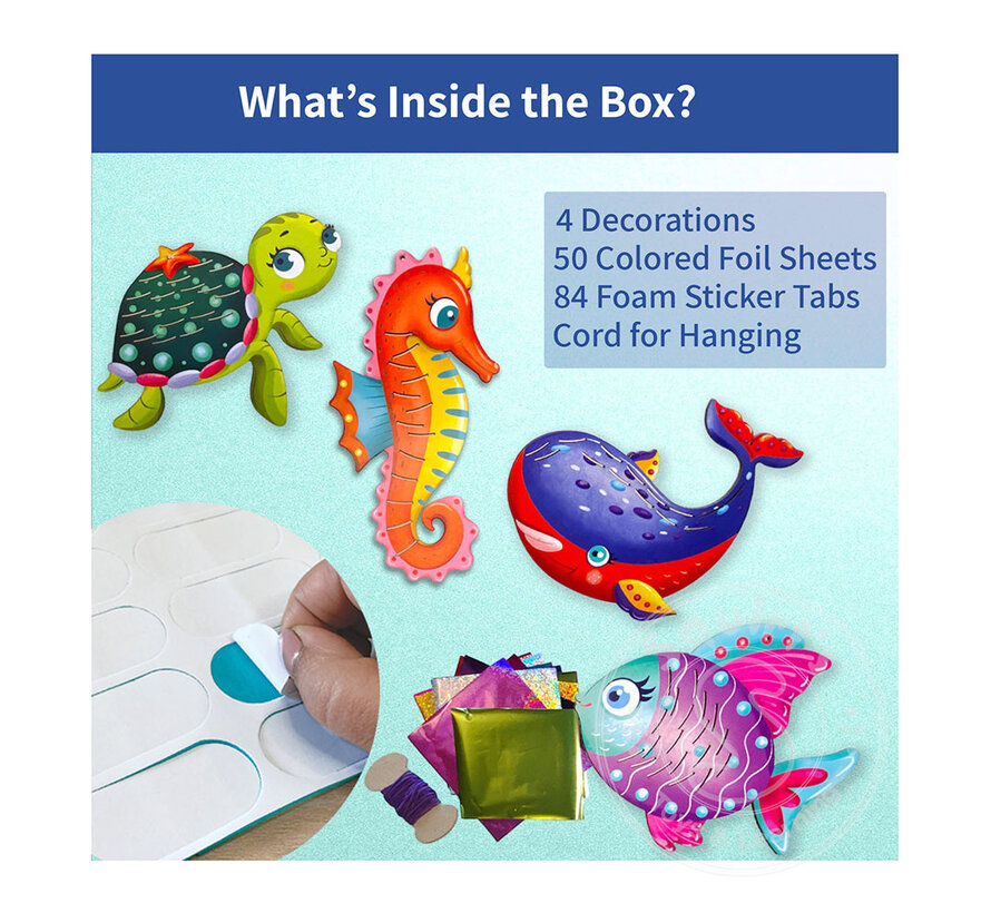 Chalk & Chuckles Foil Decorations - Sea Animals Kit