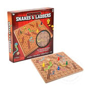 Wooden Snakes & Ladders Game