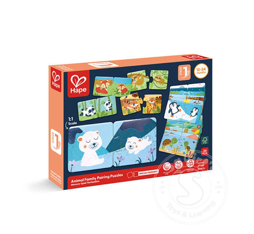 Hape Animal Family Pairing Puzzles