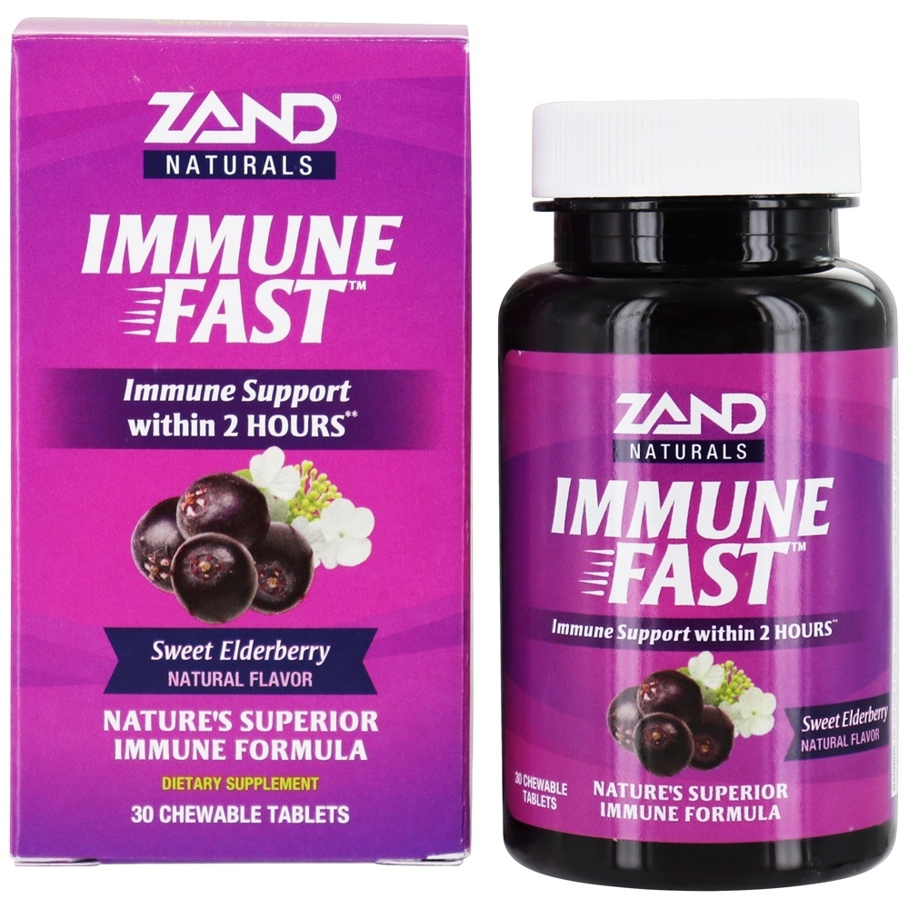 ZAND Zand Immune Fast - Sweet Elderberry - 30 Chewable Tablets