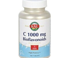 KAL Vitamin C-1000mg Bioflavonoids 100 Tabs
