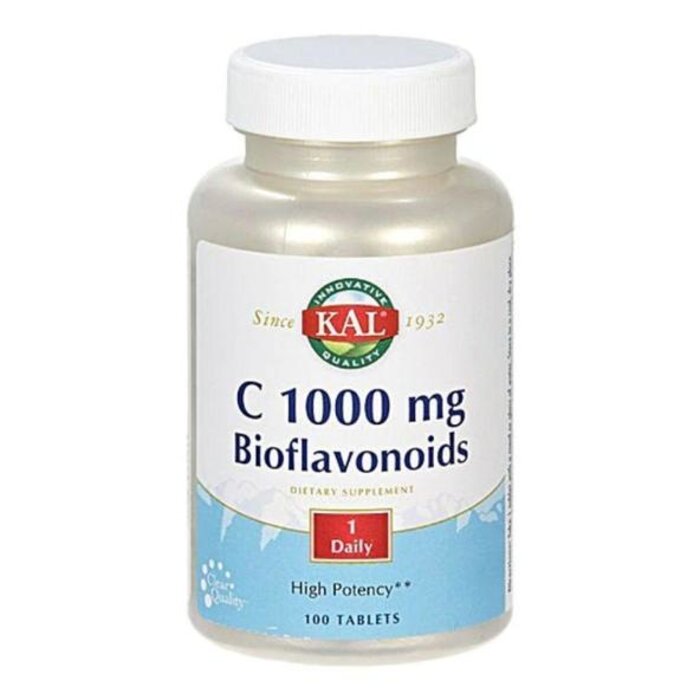 KAL Vitamin C-1000mg Bioflavonoids 100 Tabs