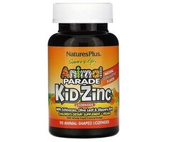 Nature's Plus Kid Zinc Lozenges Natural Tangerine Flavor 90 Animal-Shaped Lozenges