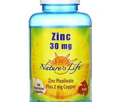 Natures Life Zinc Lozenge 30mg 250VegCaps