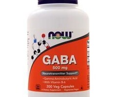 NOW FOODS GABA 500 mg with B-6 200VegCaps