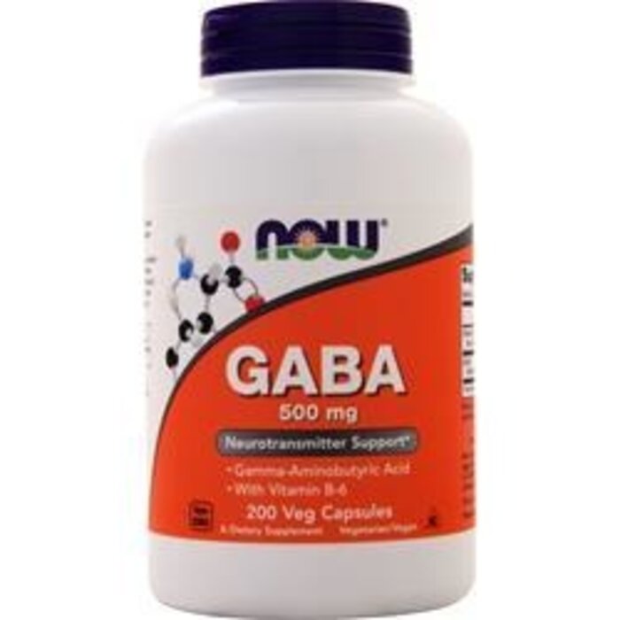 NOW FOODS NOW Foods GABA 500 mg with Vitamin B6 - 200 Veg Capsules