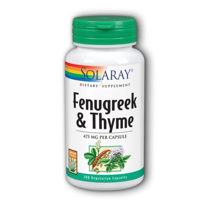Solaray Fenugreek and Thyme Capsules 475mg 100 VegCaps