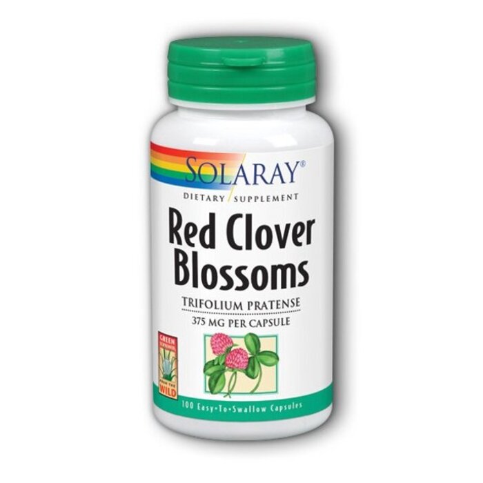 Solaray Red Clover Blossoms 375 mg  100 Capsules