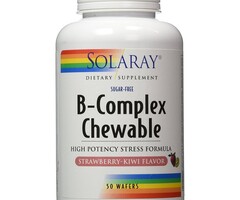Solaray Solaray B-Complex Chewable -  Strawberry  50 Wafers