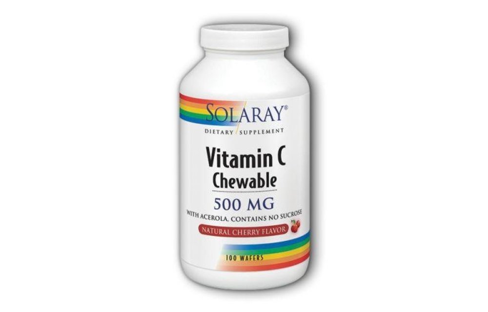 Solaray Vitamin C 500mg Cherry 100 Wafers