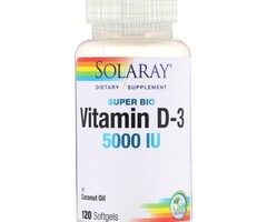 Solaray Vitamin D-3 5000IU 120SoftGels