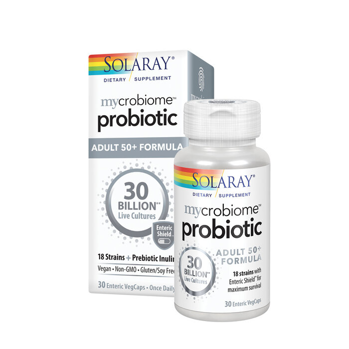 Solaray Mycrobiome Probiotic Adult 50+ Formula 30 Billion CFU 30 VegCaps
