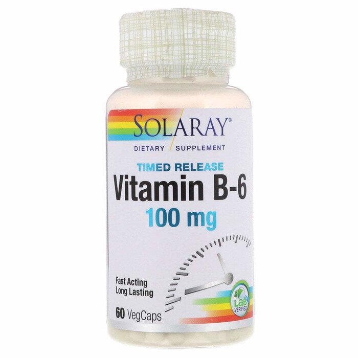 Solaray Vitamin B-6 100mg60VegCaps