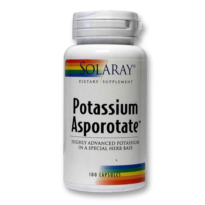 Solaray Potassium Asporotate 100 Capsules