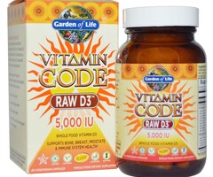 Garden of Life Vitamin Code Raw D-3 5,000IU 60Caps
