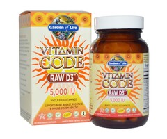 Garden of Life Vitamin Code Raw D-3 5,000IU 60Caps