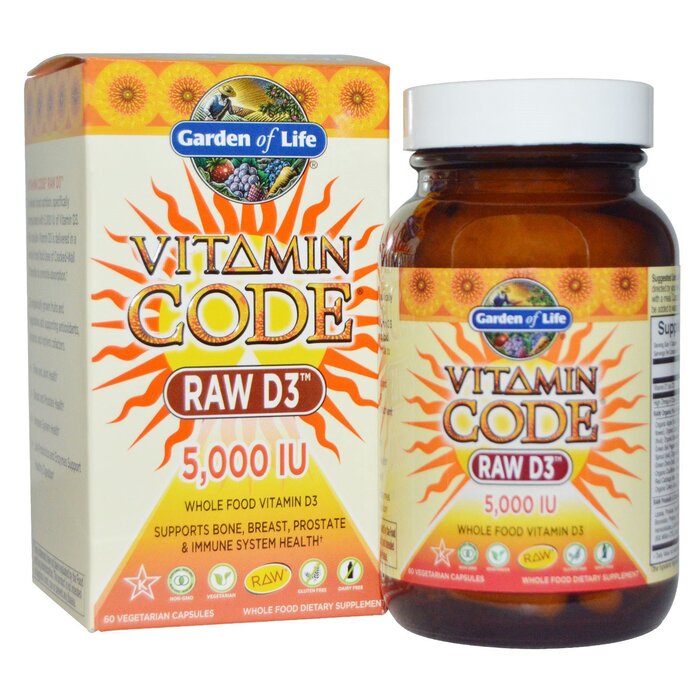 Garden of Life Vitamin Code Raw D-3 5,000IU 60Caps