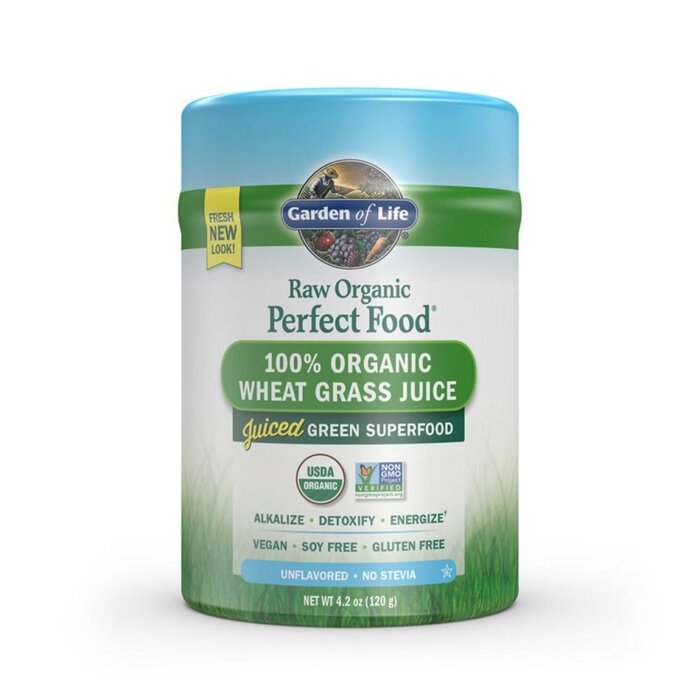 Garden of Life Perfect Food 100% Organic Wheat Grass 60 Serving