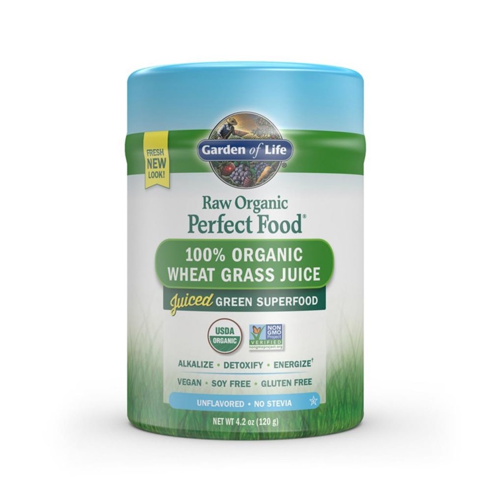Garden of Life Perfect Food 100% Organic Wheat Grass 60 Serving