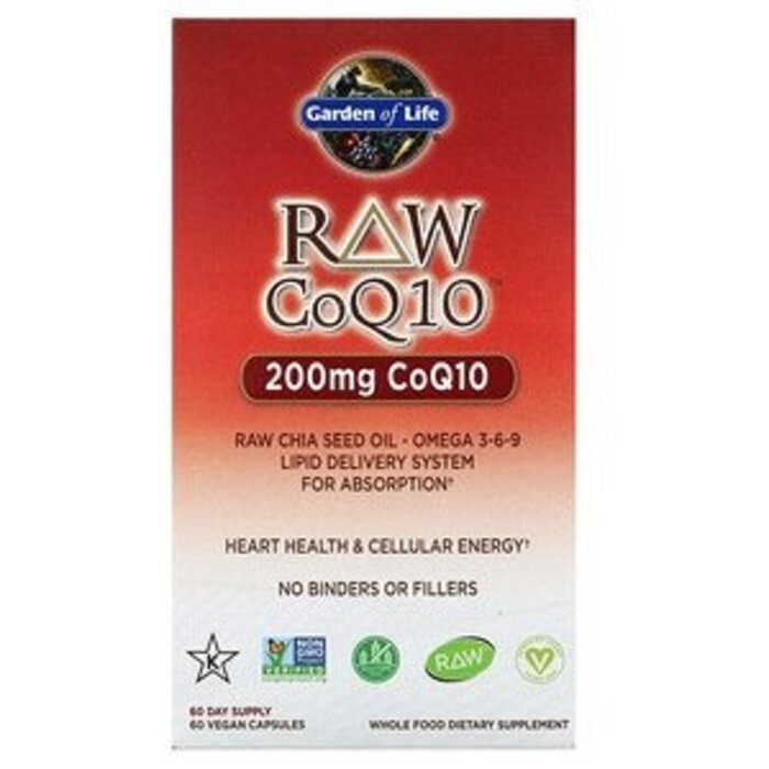 Garden of Life Vitamin Code Raw Coq10 60 Vegan Capsules