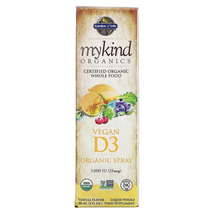 Garden of Life Vegan D3 Vanilla Spray 2fl oz