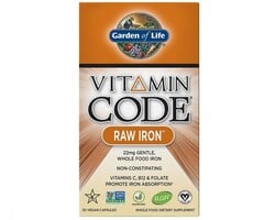 Garden of Life Vitamin Code Raw Iron 30 Vegan Capsules