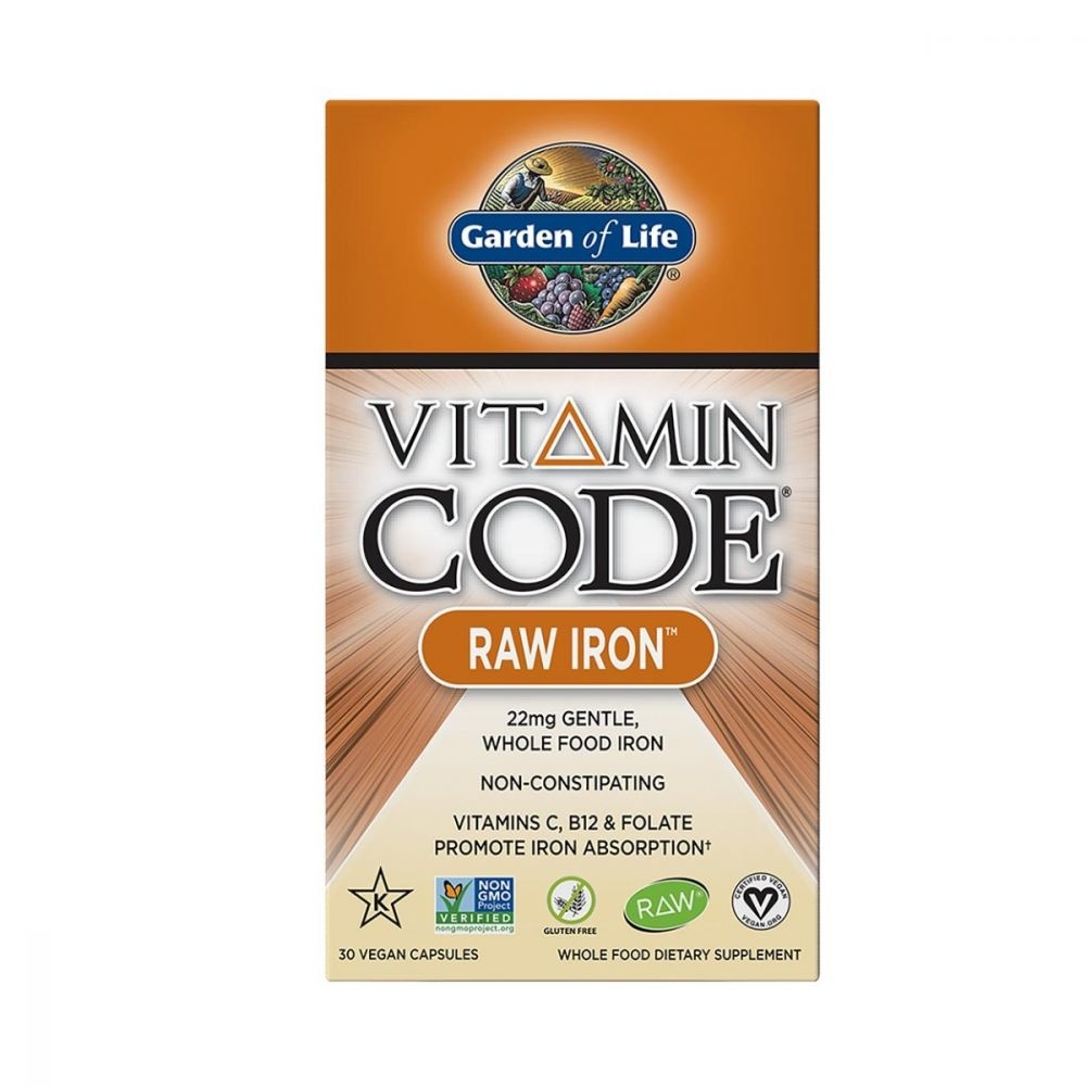 Garden of Life Vitamin Code Raw Iron 30 Vegan Capsules