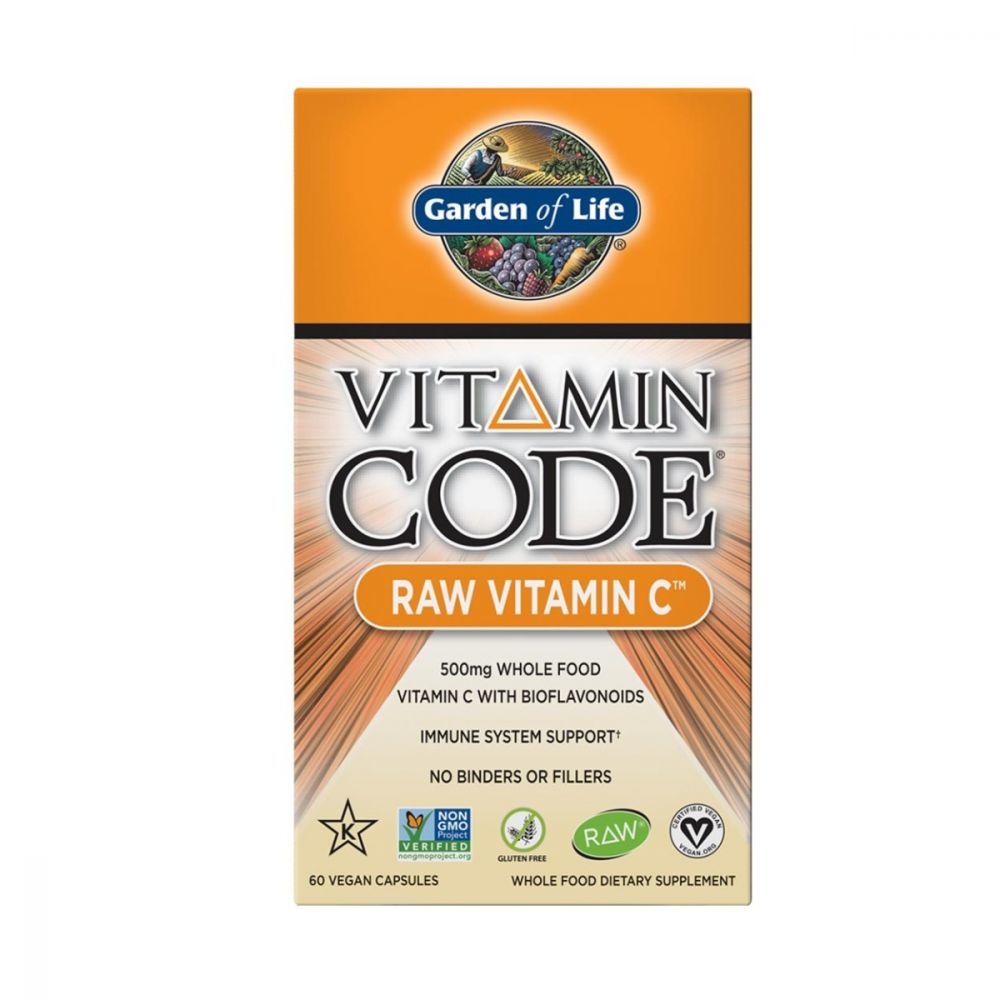 Garden of Life Vitamin Code Raw Vitamin C 60 Vegan Capsules