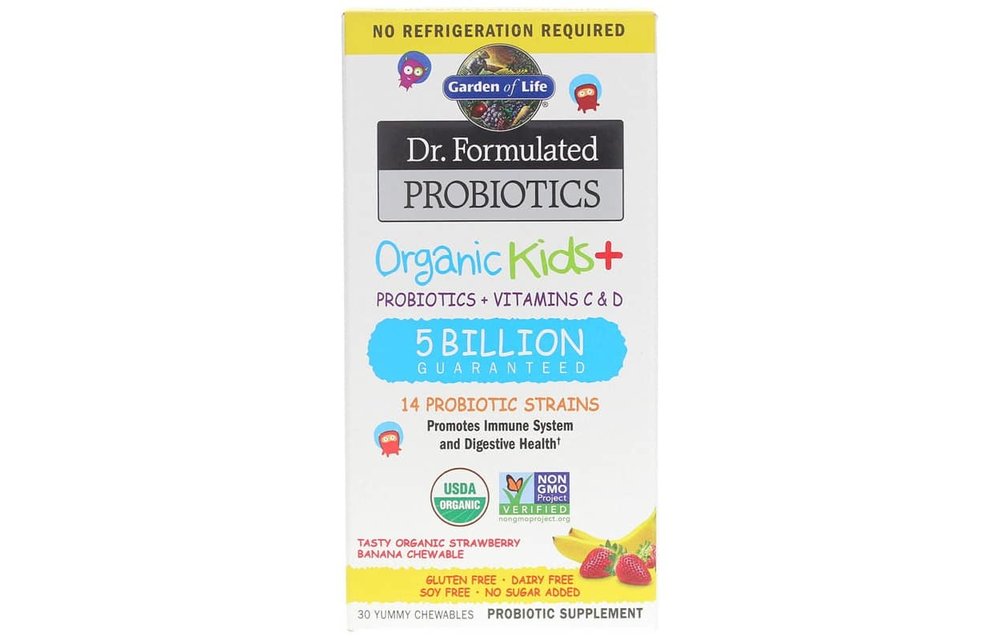 Dr Formulated Organic Kids+ Strawberry Banana Shelf Stable 30 Chewables