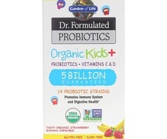 Garden of Life Dr Formulated Organic Kids+ Strawberry Banana Shelf Stable 30 Chewables