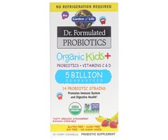 Garden of Life Dr Formulated Organic Kids+ Strawberry Banana Shelf Stable 30 Chewables
