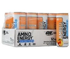 Optimum Nutrition Optimum Nutrition Essential AMIN.O. Energy + Electrolytes RTD Peach Bellini 12 cans