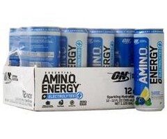 Optimum Nutrition Essential AMIN.O. Energy + Electrolytes RTD Blueberry Lemonade 12 cans