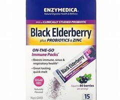 Enzymedica Enzymedica Black Elderberry + Probiotics & Zinc - 60 Capsules