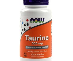 NOW FOODS Taurine 500 mg 100 Capsules