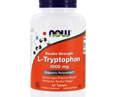 NOW FOODS L-Tryptophan 1000mg 60 Tablets