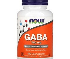 NOW FOODS NOW Foods GABA 750 mg - 100 Veg Capsules