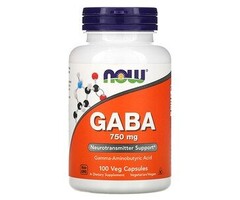 NOW FOODS GABA 750mg 100 VegCaps