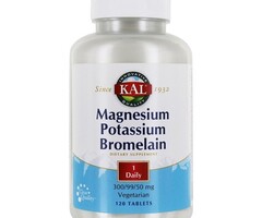 KAL Magnesium Potassium Bromelain - 120 Tablets